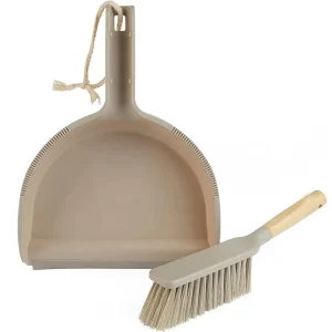 Household Accessories Mini Broom and Dustpan Set for Table Clean and Cleaning Brushes with Bamboo Handle and Lanyard