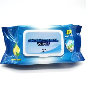 Household Alcohol-Free Antibacterial Wipes All-Purpose Cleansing Sanitizing Wipes Lemon Scent Surface Disinfecting Wet Tissue