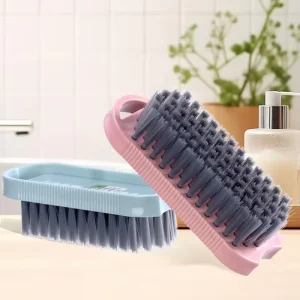 Household Carpet, Floor, Shoe, Clothes, and Collar Cleaning Brush with Handle