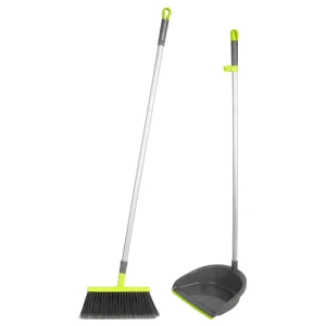 Household Cleaning Broom and Dustpan Set Long Handle Home Kitchen Floor