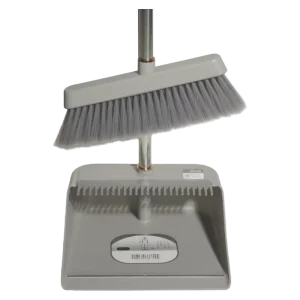 Household Cleaning Brush with Soft Plastic Broom Head, Dustpan and Broom Stick