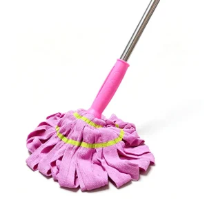 Household Cleaning Floor 360° Microfiber Twist Mop with Steel Pole Hands free Self wringing One Step Cleaning Mops
