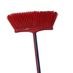 Household Cleaning Tools Indoor Outdoor Broom and Dustpan Set Wooden Handle Plastic PET Broom Head