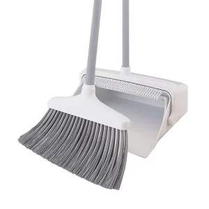 Household Dustpan and Brush Set Aluminum Broomstick with PP Broom Head and 120cm Extendable Long Handle