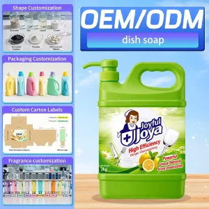 Household Eco Friendly Disposable Dishwashing Detergent Liquid Bottle Degreaser Kitchen Cleaner with Lemon Fragrance