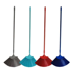 Household Eco Friendly Red Plastic Ceiling Cleaning Brush with Metal Handle for Round Fan Dust Removal Factory Direct Supply
