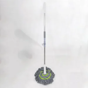 Household Eco-Friendly Rotary Mop Telescoping Stainless Steel Handle Four-Side Wringing Microfiber Replacement Head High Mop