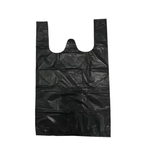 Household Extra large Thickened Handle style Vest type Black Disposable HDPE Shandong Garbage Collection Trash Bags Factory