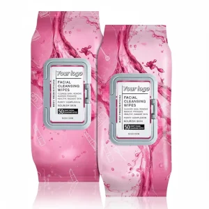Household Facial Cleansing Wipes for Women and Men Deep Hydrating Makeup Remover with Aloe Vera and Vitamin E Non Woven