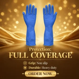 Household HANDA Brand Latex Rubber Gloves Powder Free Waterproof Reusable Eco Friendly Clean Gloves for Multi Purpose Use