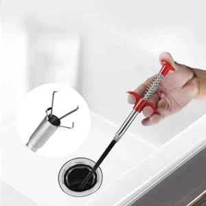 Household Hair Catcher and Spring Pipe Cleaning Tool for Sinks and Tubs