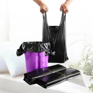 Household Heavy Duty PE Cross-Tie T-Shirt Vest Garbage Bag on Roll