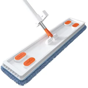 Household High Dehydration Rectangle Head Lightweight Steel Pole Microfiber Sliding Spin Wringing Self Wringer Flat Cleaning Mop