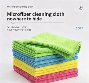 Household Kitchen Cleaning Cloth Woven Microfiber Eco Friendly Absorbent Lazy Table Wiping Car Washing Cloth Lint Free Scouring