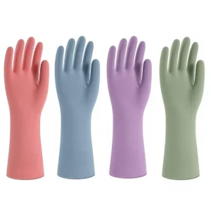 Household Kitchen Dishwashing Latex Gloves Durable Thickened Waterproof Individually Packaged Women’s Gloves Made in China