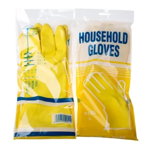 Household Kitchen Gloves Hand Work Washing Dishes Price Dip Flocklined Latex 70g Custom Logo Custom Package Thin