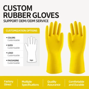 Household Latex Cleaning Gloves for Kitchen