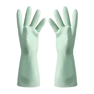 Household Latex Dishwashing Gloves with Long Sleeve, Thickened Waterproof Non-Slip Kitchen Gloves