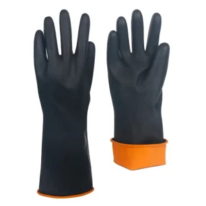 Household Latex Thickened Safety Gloves Washing Gloves Textured Industrial Manufacturer Plastic Acid Alkali Resistant Gloves