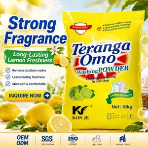 Household Laundry Powder 10kg with High Foam and Strong Perfume