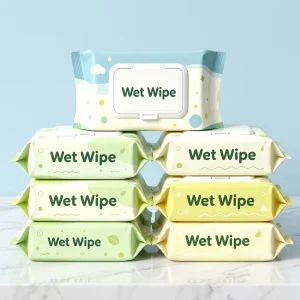 Household Material Care Organic Gentle Cleaning Soft Natural Water Disposable Non Woven Cleansing wet Wipes for Baby