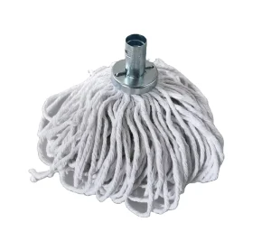 Household Metal Round Socket 250 Gram Cotton Yarn Mop With Long Wooden Handle Floor Cleaning Cotton Mop