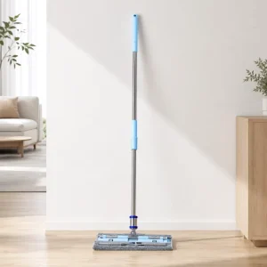 Household Microfiber Dry & Wet Use Swivel Flat Multi Surface Clamp Mop Adjustable Length Stainless Steel Cleaning Mop