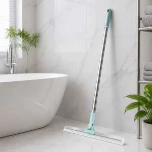 Household Multi Function 180 Rotatable Extended Wide Blade Stainless Steel Handle 3 in 1 Magic Silicone Squeegee Broom