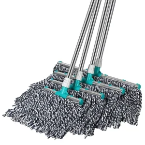 Household Old-fashioned Flat Cotton Mop Commercial Floor Use Dry Wet Stainless Steel Mop