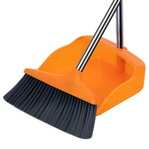 Household Plastic Soft Bristle Broom and Extendable Pole Dustpan Set Home Cleaning Tools Available