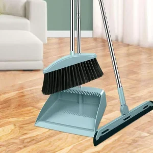 Household Plastic Soft Broom and Dustpan Set