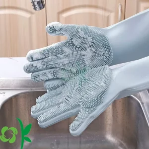 Household Silicone Dishwashing and Cleaning Gloves