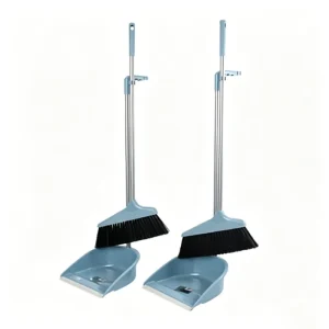 Household Soft-Bristle Plastic Broom and Dustpan Set with Brushes