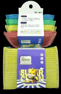 Household Sponge Cleaning Block 6872 2 4pcs Kitchen Dishwashing Scrub Pads Non stick Pan Safe Scouring Pads $1 Consumer Goods