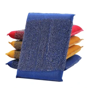 Household Stainless Steel Cleaning Cloth Kitchen Dishwashing Sponge Scouring Pad Scrub Sponge Wash Scrubbing king Scrub Sponges