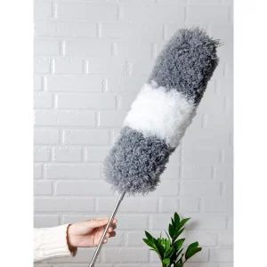 Household Static Electricity Washable Duster with Telescopic Rod, Hand Grip and Bendable Head