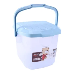 Household Transparent Plastic Rectangular Barrel Food Storage Bucket With Lid