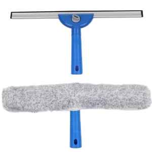 Household Window Squeegee Microfiber Scrubber for Indoor and Outdoor Window Glass Multi Purpose Car Windshield Cleaning
