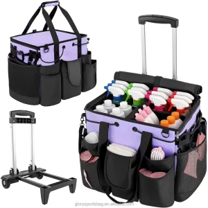 Housekeeping Trolley Bag Hotel Cleaning Universal Rolling Cart Organizer Bag Wheel Maid Cart Commercial House Cleaning Caddy