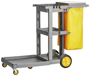 Hygiene Janitorial PP Material Service Trolley Convenient Cleaning Cart