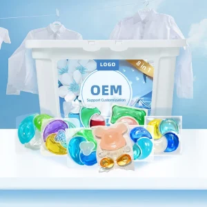 Hypoallergenic 4 in 1 Laundry Detergent Pods Deep Cleaning Deep Fabric Care Long Lasting Fragrance OEM Private Label Available
