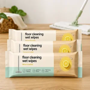 Hypoallergenic Alcohol-Free Unscented Non-Scratch Wet Mop Wipes for Daily Home Floor Cleaning