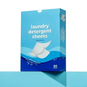 Hypoallergenic Laundry Detergent Sheets Eco-Friendly Sustainable Ultra-Concentrated Recyclable Packaging Disposable