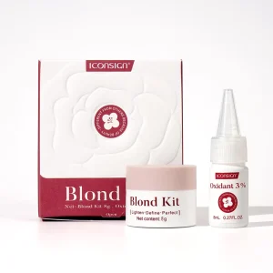 ICONSIGN Professional Eyebrow Bleach Kit with 3% Oxidant for Brow Lightening and Tint Removal 8g Powder for Salon Use