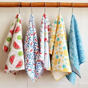 IN Stock Eco friendly Recycle Cotton 45*65CM Dish Towel Kitchen Tea Towel Premium Super Water Absorbent Cleaning Towel