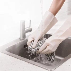 INNOWELL Nitrile Household Gloves Reusable Waterproof Cleaning Gloves for Kitchen Dishwashing Laundry & Daily Chores