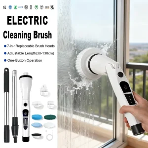 IPX7 Waterproof Plastic Handheld Electric Spin Scrubber Cleaning Brush for Home and Windows