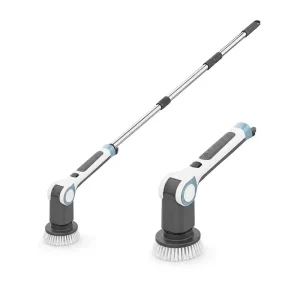 IPX8 Waterproof Plastic Electric Cleaning Brush Cordless Handheld Scrubber 2 Speed 2600mAh Lithium Battery Detachable Brush Head