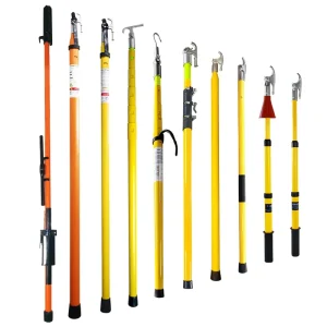 IR 240 High Voltage Fiberglass Insulated Operation 5M 10M Telescopic Triangle Hot Stick