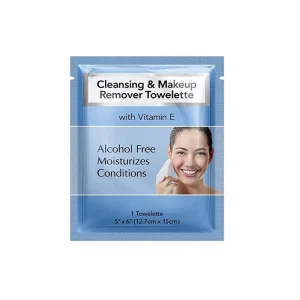 Individual Wrapped Biodegradable Non Woven Household Cleansing Wipes with Vitamin E for Makeup Removal and Skin Care